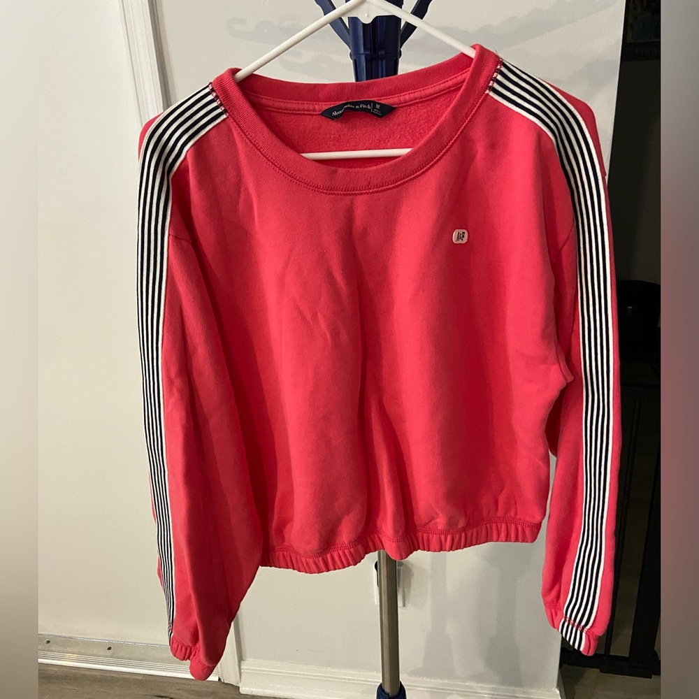 Abercrombie & Fitch Pink Cropped Sweatshirt Size M